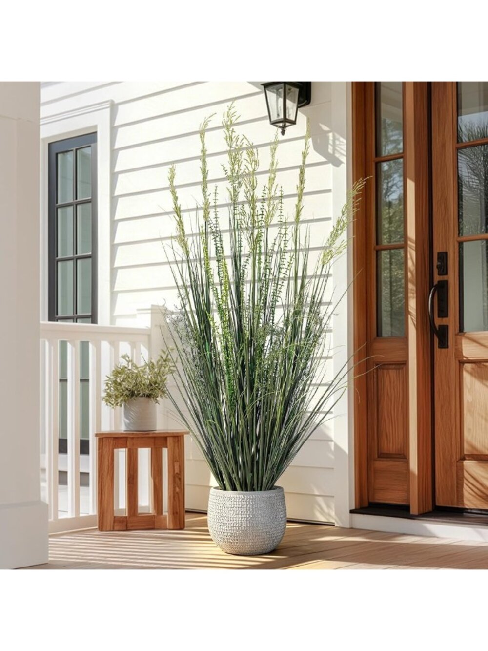 Realistic Faux Pampas Grass & Cattail Reed - Indoor/Outdoor Decor, Housewarming